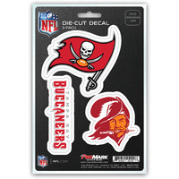Tampa Bay Buccaneers Decal Die Cut Team 3 Pack