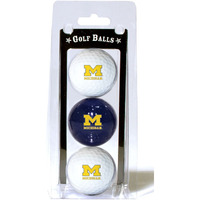 Michigan Wolverines 3 Pack of Golf Balls