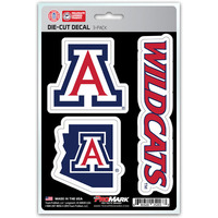 Arizona Wildcats Decal Die Cut Team 3 Pack