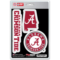 Alabama Crimson Tide Decal Die Cut Team 3 Pack