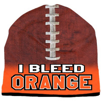 Beanie I Bleed Style Sublimated Football Orange Design