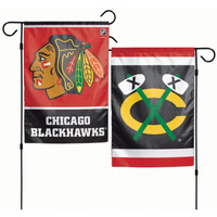 Chicago Blackhawks Flag 12x18 Garden Style 2 Sided