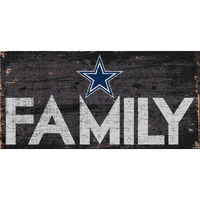 Dallas Cowboys Sign Wood 12x6 Family Design - Special Order