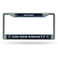 Vegas Golden Knights License Plate Frame Chrome Printed Insert