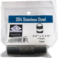 NIPPLE SS 3/4"X2.5" (Pack of 1)