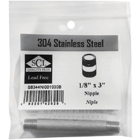 NIPPLE SS 1/8"X3" (Pack of 1)