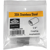 FEMALE COUPLING 1/4" SS (Pack of 1)