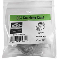 FEMALE ELBOW 90 3/8" SS (Pack of 1)