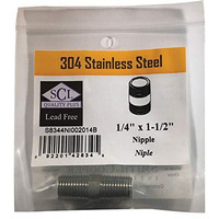NIPPLE SS 1/4" X 1.5" (Pack of 1)