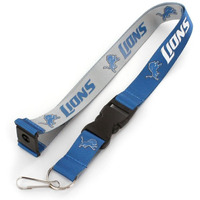 Detroit Lions Lanyard Reversible Silver Blue