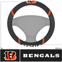 Cincinnati Bengals Steering Wheel Cover Mesh/Stitched