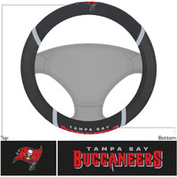 Tampa Bay Buccaneers Steering Wheel Cover Mesh/Stitched