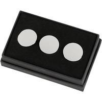 Set Of 3 Golf Ball Markers, Nickel Plated