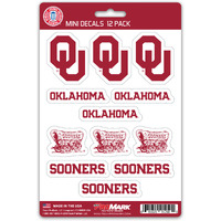 Oklahoma Sooners Decal Set Mini 12 Pack
