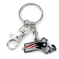 New England Patriots Keychain State Design - Special Order