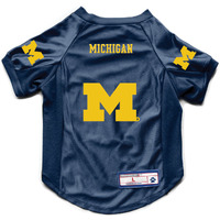 Michigan Wolverines Pet Jersey Stretch Size XL