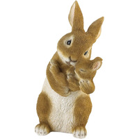 MOM AND BABY RABBIT FIGURINE
