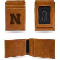 Nebraska Cornhuskers Wallet Front Pocket Laser Engraved