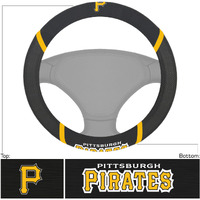 Pittsburgh Pirates Steering Wheel Cover Mesh/Stitched