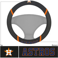Houston Astros Steering Wheel Cover Mesh/Stitched