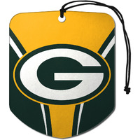 Green Bay Packers Air Freshener Shield Design 2 Pack