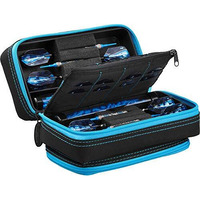 Casemaster Plazma Pro Dart Case Black with Blue Zipper and Phone Pocket