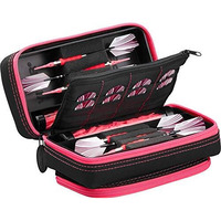 Casemaster Plazma Pro Dart Case Black with Pink Zipper and Phone Pocket