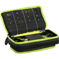 Casemaster Plazma Plus Dart Case Black with Yellow Zipper and Phone Pocket
