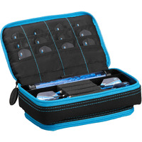 Casemaster Plazma Plus Dart Case Black with Blue Zipper and Phone Pocket