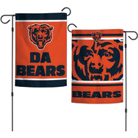 Chicago Bears Flag 12x18 Garden Style 2 Sided Slogan Design - Special Order