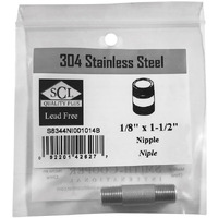 NIPPLE SS 1/8"X1.5" (Pack of 1)