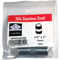 NIPPLE SS 1/2" X 2" (Pack of 1)