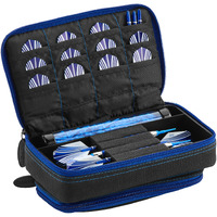 Casemaster Plazma Plus Dart Case Black with Sapphire Zipper and Phone Pocket