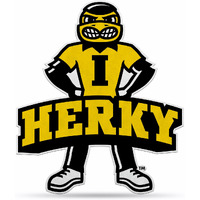 Iowa Hawkeyes Pennant Shape Cut Mascot Design