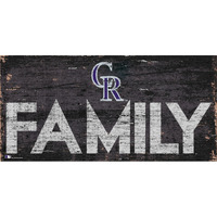Colorado Rockies Sign Wood 12x6 Family Design - Special Order