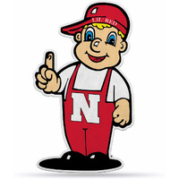 Nebraska Cornhuskers Pennant Shape Cut Mascot Design