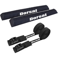 DORSAL Aero Roof Rack Pads with 15 ft Surf Straps for Car Surfboard Kayak SUP Long(D0102HAP6CG.)