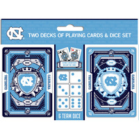 North Carolina Tar Heels Playing Cards and Dice Set