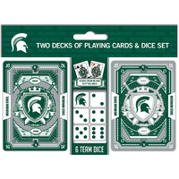 Michigan State Spartans Playing Cards and Dice Set