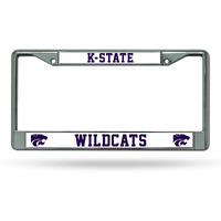 Kansas State Wildcats License Plate Frame Chrome