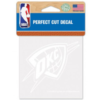 Oklahoma City Thunder Decal 4x4 Perfect Cut White