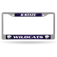Kansas State Wildcats License Plate Frame Chrome