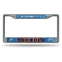 Oklahoma City Thunder License Plate Frame Chrome Printed Insert