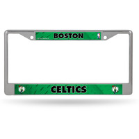 Boston Celtics License Plate Frame Chrome Printed Insert