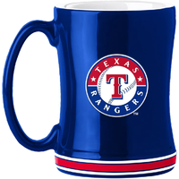 Texas Rangers Coffee Mug 14oz Sculpted Relief Team Color