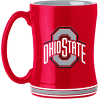 Ohio State Buckeyes Coffee Mug 14oz Sculpted Relief Team Color