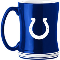 Indianapolis Colts Coffee Mug 14oz Sculpted Relief Team Color