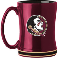 Florida State Seminoles Coffee Mug 14oz Sculpted Relief Team Color