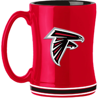 Atlanta Falcons Coffee Mug 14oz Sculpted Relief Team Color