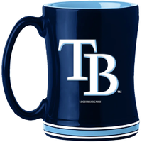 Tampa Bay Rays Coffee Mug 14oz Sculpted Relief Team Color